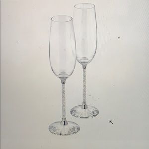 Swarovski crystalline toasting flutes